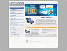 Tablet Screenshot of certifyittraining.com